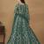 Green embroidered net anarkali suit