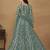 Sky blue embroidered net anarkali suit