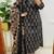 women pure cotton printed black kurta with pant and dupatta