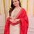 women silk embroidery white kurta with pant and dupatta