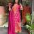 women silk embroidery pink kurta with pant and dupatta
