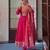 women silk embroidery pink kurta with pant and dupatta