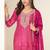 Rani pink digital print & embroidered chinon silk palazzo suit