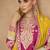 Pink embroidered chinon silk palazzo suit