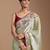 ethnic motifs embroidered georgette saree in green