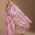 ethnic motifs embroidered georgette saree in pink