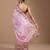 ethnic motifs embroidered georgette saree in pink