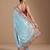ethnic motifs embroidered georgette saree in sky