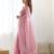 ethnic motifs embroidered georgette saree in pink