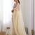 ethnic motifs embroidered georgette saree in offwhite