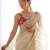 ethnic motifs embroidered georgette saree in offwhite