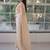 ethnic motifs embroidered georgette saree in offwhite