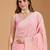 ethnic motifs embroidered georgette saree in pink