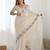 ethnic motifs embroidered georgette saree in chiku