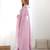 ethnic motifs embroidered georgette saree in pink
