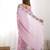 ethnic motifs embroidered georgette saree in pink