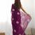 ethnic motifs embroidered georgette saree in wine
