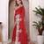 ethnic motifs embroidered georgette saree in red