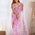 ethnic motifs embroidered georgette saree in onion