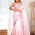 ethnic motifs embroidered georgette saree in pink