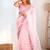 ethnic motifs embroidered georgette saree in pink