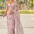 ethnic motifs embroidered georgette saree in baby pink