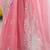 ethnic motifs embroidered georgette saree in pink