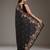ethnic motifs embroidered georgette saree in black