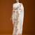 ethnic motifs embroidered georgette saree in white