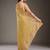 ethnic motifs embroidered georgette saree in yellow