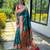Turquoise woven paithani silk saree with blouse piece