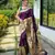 Wine woven paithani silk saree with blouse piece