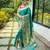 Turquoise woven paithani silk saree with blouse piece