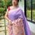 Purple woven paithani silk saree with blouse piece