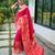Pink woven paithani silk saree with blouse piece