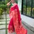 Pink woven paithani silk saree with blouse piece