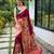 Wine woven paithani silk saree with blouse piece