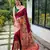 Wine woven paithani silk saree with blouse piece