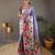 Lavender woven paithani silk saree with blouse piece