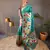Turquoise woven paithani silk saree with blouse piece
