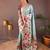 Sky blue woven paithani silk saree with blouse piece