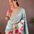 Sky blue woven paithani silk saree with blouse piece