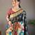 Black woven paithani silk saree with blouse piece