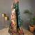 Dark green woven paithani silk saree with blouse piece