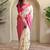Cream woven silk saree with blouse piece