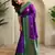 Purple woven silk saree with blouse piece