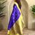 Blue woven silk saree with blouse piece