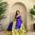 Blue woven silk saree with blouse piece