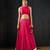 rani pink embroidered cotton silk Lehenga