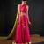 rani pink embroidered cotton silk Lehenga